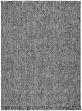 SAFAVIEH Natural Fiber Collection Area Rug - 9' x 12', Charcoal & Natural, Handmade Woven Fringe Jute, Ideal for High Traffic Areas in Living Room, Bedroom (NF826H)