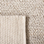 SAFAVIEH Natura Collection Area Rug - 8' Square, Grey & Ivory, Handmade Wool Blend, Textured Design, Ideal for Living Room, Bedroom, Dining Space (NAT425F)