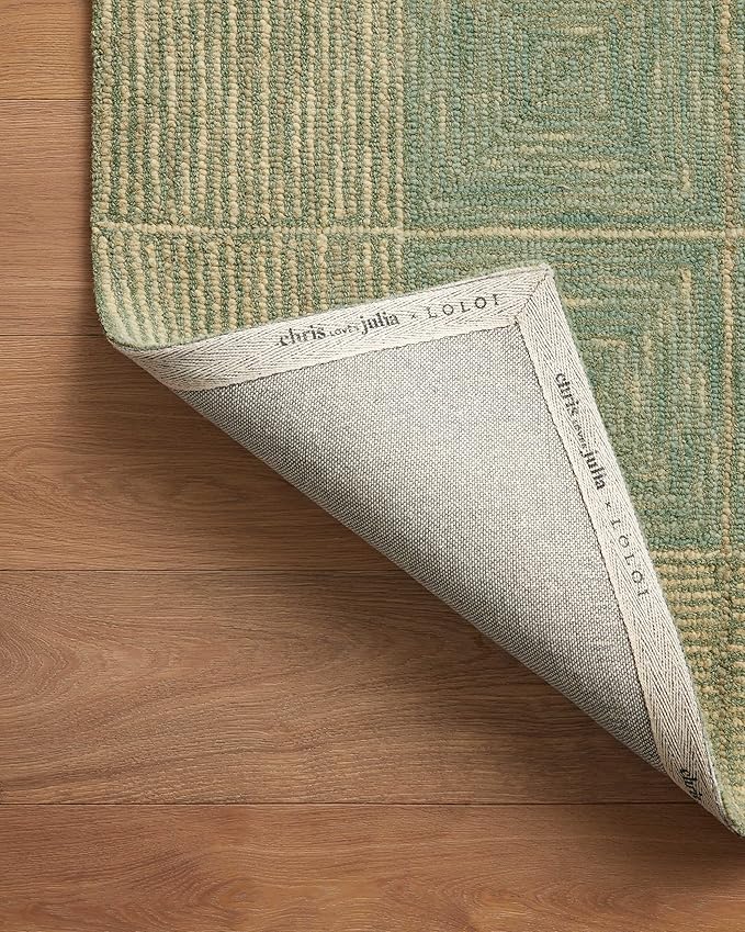 Loloi Chris Loves Julia Francis Collection FRA-02 Green/Natural 11'-6" x 15' Area Rug