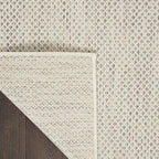 Nourison Home Courtyard Ivory Silver 2'2" x 16' Area Rug - Easy Clean, Non Shedding, Bed Room, Living Room, Dining Room, Kitchen (16' Runner)