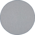 Nourison Home Courtyard Ivory Blue 6' x Round Area Rug - Easy Clean, Non Shedding, Bed Room, Living Room, Dining Room, Kitchen (6' x Round)