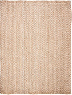 SAFAVIEH Natural Fiber Collection Area Rug - 10' x 14', Natural & Ivory, Handmade Boho Farmhouse Woven Jute, Ideal for High Traffic Areas in Living Room, Bedroom (NF185A)
