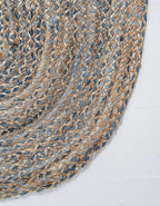 Unique Loom Braided Chindi Collection Casual Modern Blue Oval Rug (2' 0 x 3' 0)