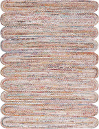 SAFAVIEH Area Rug 8x10 - Cape Cod Collection - Large - Ivory & Multi, Handmade Braided Jute & Cotton, Ideal for Living Room, Bedroom, Office, Dining Space (CAP208A)
