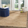SAFAVIEH Area Rug 4x6 - Natural Fiber Collection - Natural, Handmade Jute, Braided Woven Design, Ideal for Entryway, Living Room, Bedroom (NF212A)