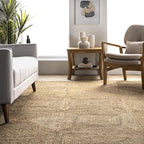 Rugs USA Juniper Natural/Ivory, 9'6" x 13'6", Hand Braided, Tiled, Jute, Soft and Textured, High Traffic, Stain Resistant, Easy Clean, Durable Area Rug for Bedroom, Living Room, Dining, Den, Foyer