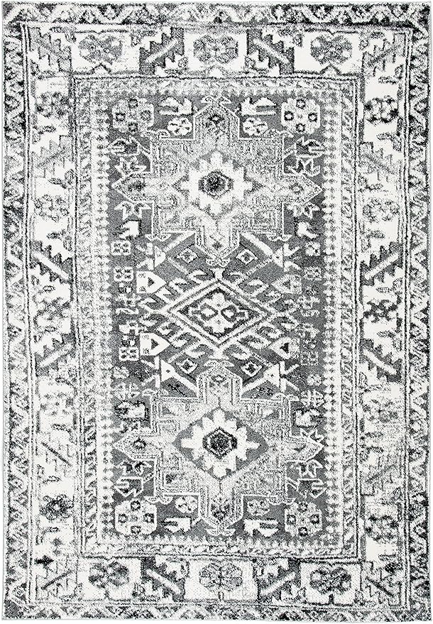 SAFAVIEH Area Rug 4x6 - Vintage Hamadan Collection - Grey & Ivory, Traditional Persian Design, Non-Shedding & Easy to Clean, Ideal for Living Room, Bedroom, Dining Space (VTH211G)