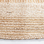 SAFAVIEH Natural Fiber Collection 6' Round Ivory NF887A Stripe Jute Area Rug