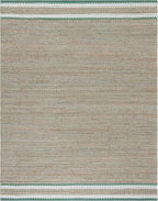 SAFAVIEH Area Rug 8x10 - Natural Fiber Collection - Large - Natural & Green, Handmade Jute, Boho Farmhouse Style, Ideal for Living Room, Bedroom, Dining Space (NF874Y)