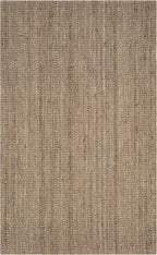 SAFAVIEH Area Rug 6x9 - Natural Fiber Collection - Natural & Grey, Handmade Jute, Farmhouse Style, Chunky Textured Thick Pile (NF447M)