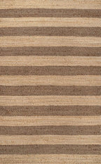 JONATHAN Y Jayden Woven Jute Stripe Natural/Brown Indoor Area Rug, 3x5, Rustic, Farmhouse, Traditional, Lodge, Easy-Cleaning for Living Room, Bedroom, Kitchen, Non-Shedding (NRF202A-3)
