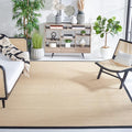 SAFAVIEH Area Rug 9x12 - Natural Fiber Collection - Large - Maize & Black, Sisal, Woven Design with Border (NF141A)