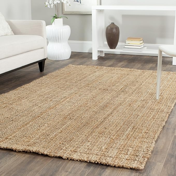 SAFAVIEH Natural Fiber Collection Accent Rug - 3' x 5', Natural, Handmade Farmhouse Jute, Ideal for High Traffic Areas in Entryway, Living Room, Bedroom (NF730C)
