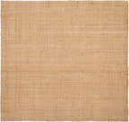 SAFAVIEH Area Rug 9' Square - Natural Fiber Collection - Natural Brown, Handmade Jute, Basketweave Design (NF401A)