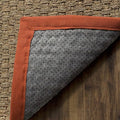 SAFAVIEH Area Rug 9x12 - Natural Fiber Collection - Large - Natural & Rust, Seagrass, Basketweave Pattern with Border (NF114Y)