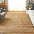SAFAVIEH Area Rug 8x10 - Cape Cod Collection - Large - Yellow & Natural, Handmade Jute & Cotton, Ideal for Living Room, Bedroom, Dining Space (CAP236C)