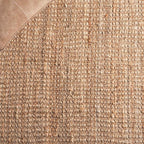 SAFAVIEH Natural Fiber Collection Area Rug - 5' Square, Natural, Handmade Farmhouse Jute, Ideal for High Traffic Areas in Living Room, Bedroom (NF730C)