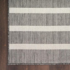 Nourison Home Positano Charcoal Ivory 7' x 10' Area Rug - Easy Clean, Non Shedding, Bed Room, Living Room, Dining Room, Kitchen (7' x 10')