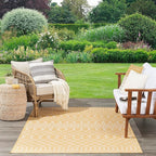 Nourison Home Positano Yellow 7' x 10' Area Rug - Easy Clean, Non Shedding, Bed Room, Living Room, Dining Room, Kitchen (7' x 10')