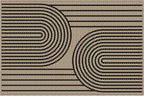 Outdoor Rug 2x3 Door Mat Easy Jute Entryway Porch Rug Indoor Foyer Outdoor Patio Low Pile Ultra-Thin Area Rug Washable Non-Slip Black Rainbow Throw Carpet for Front Door Entrance Floor Mats