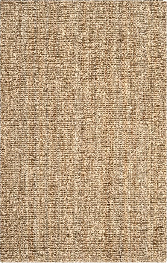 SAFAVIEH Area Rug 3x5 - Natural Fiber Collection - Natural Brown, Handmade Jute, Farmhouse Style, Chunky Textured Thick Pile (NF447A)