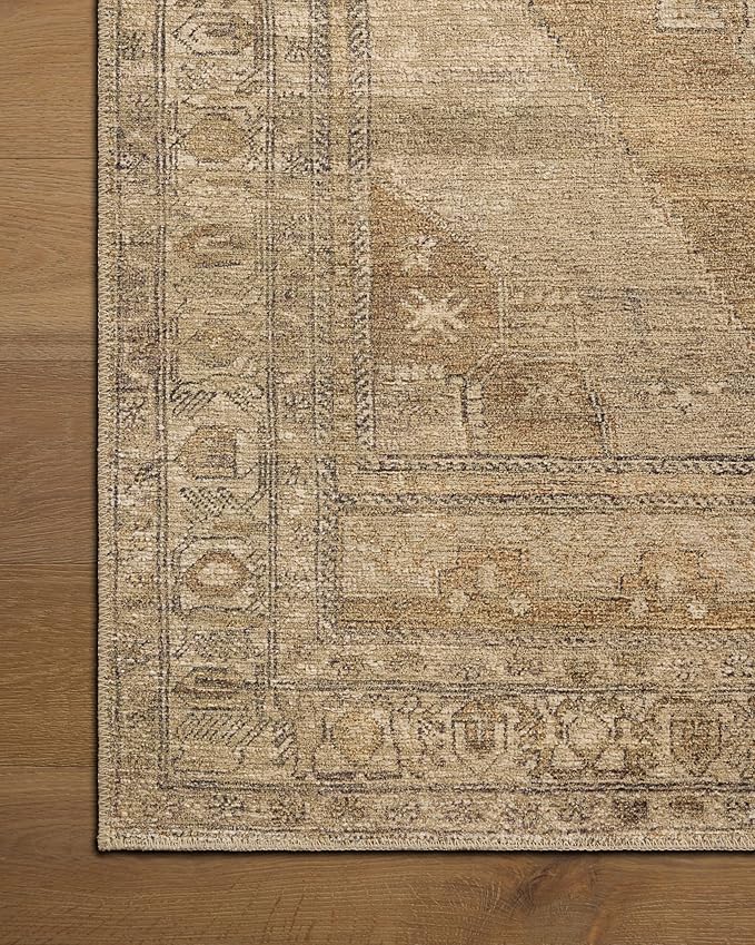 Loloi Amber Lewis Cambria Collection CBR-03 Taupe/Antique Bronze 5'-0" x 7'-6" Area Rug Jute, Neutral, Vintage Style, Antique Tone, Living, Bedroom, Dining, Carpet