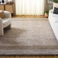 SAFAVIEH Area Rug 8x10 - Cape Cod Collection - Large - Ivory & Beige, Handmade Denim & Jute, Ideal for Living Room, Bedroom, Office, Dining Space (CAP153A)