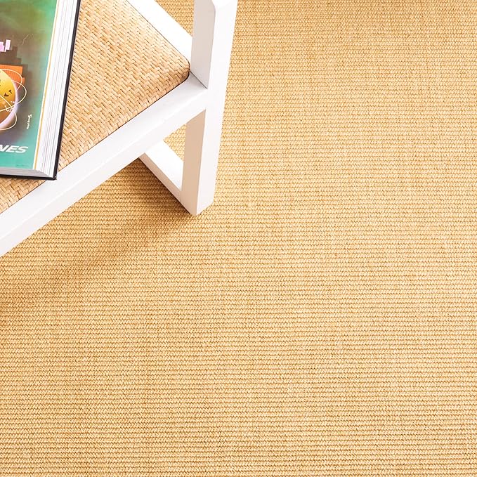 Martha Stewart x SAFAVIEH Area Rug Collection - 2'3" x 8' Runner, Natural & Green, Sisal & Jute, Farmhouse Style, Ideal for Living Room, Bedroom, Foyer, Hallway (MSR9501E)