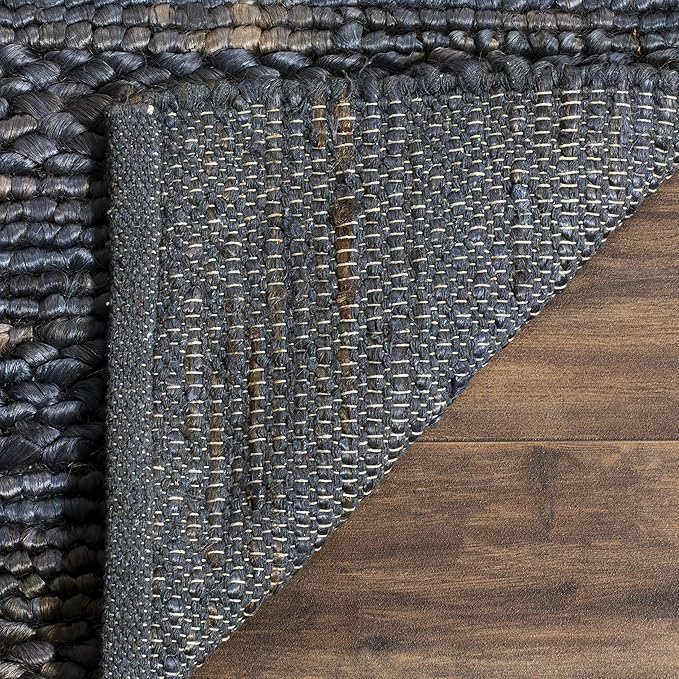 SAFAVIEH Natural Fiber Collection Runner Rug - 2'3" x 12', Grey, Handmade Jute, Braided Woven Design, Ideal for Living Room, Bedroom (NF212G)