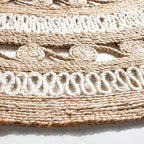 SAFAVIEH Natural Fiber Collection Area Rug - 5' Round, Ivory & Natural, Handmade Boho Charm Farmhouse Jute, Ideal for High Traffic Areas in Living Room, Bedroom (NF169B)