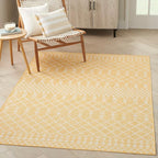 Nourison Home Positano Yellow 6' x 9' Area Rug - Easy Clean, Non Shedding, Bed Room, Living Room, Dining Room, Kitchen (6' x 9')