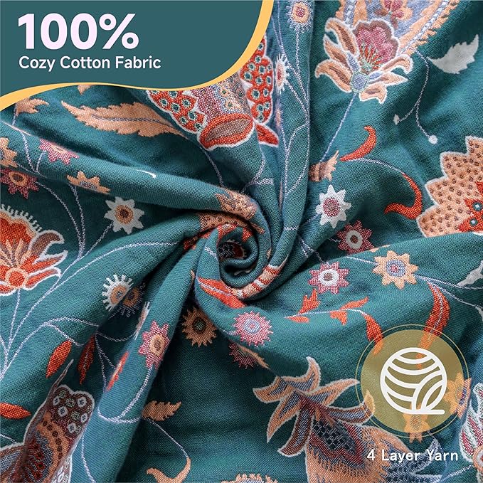 Boho Large Cotton Throw Blanket 80''x90'',Ultra Soft Rustic Quilt,Sofa Throw Cover with Tassels,Farmhouse Lightweight Woven Throw for Bed,Travel,Couch,Home Decor