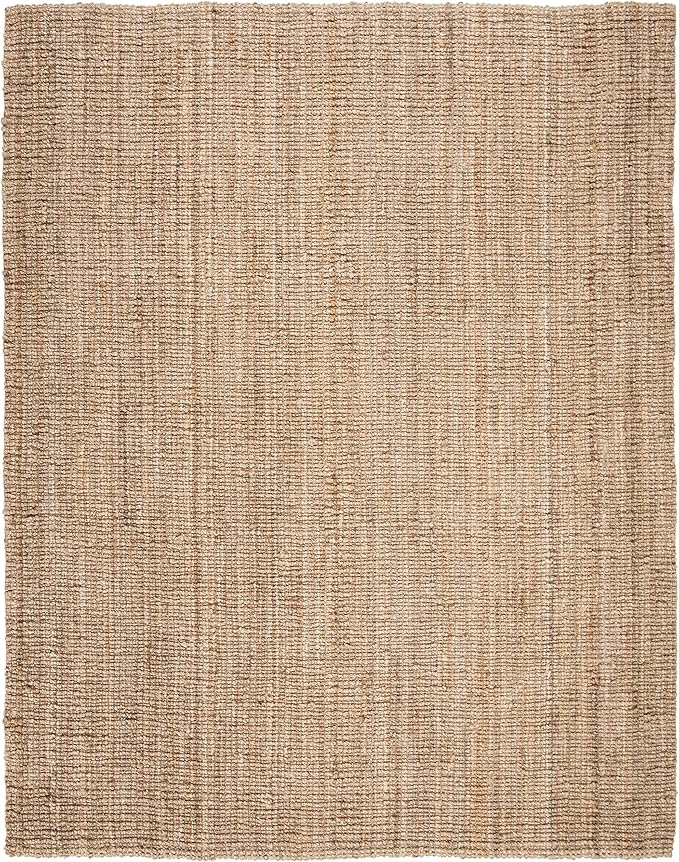 SAFAVIEH Area Rug 11x15 - Natural Fiber Collection - Large - Natural Brown, Handmade Jute, Farmhouse Style, Chunky Textured Thick Pile (NF447A)