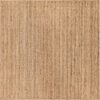 Unique Loom Braided Jute Collection Area Rug - Dhaka (10' Square, Natural)