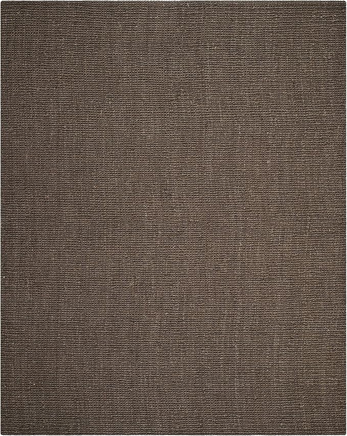 SAFAVIEH Area Rug 10x14 - Natural Fiber Collection - Large - Brown, Handmade Jute, Farmhouse Style, Chunky Textured Thick Pile (NF447D)