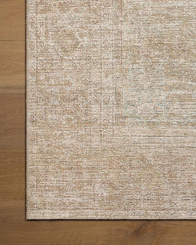 Loloi Amber Lewis Cambria Collection CBR-06 Multi/Natural 2'-0" x 5'-0" Accent Rug Jute, Neutral, Vintage Style, Antique Tone, Living, Bedroom, Dining, Carpet