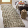 SAFAVIEH Area Rug 2x3 - Natural Fiber Collection - Sage & Natural Brown, Handmade Jute, Farmhouse Style, Chunky Textured Thick Pile (NF447S)