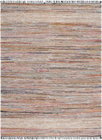 SAFAVIEH Area Rug 8x10 - Cape Cod Collection - Large - Pink & Beige, Handmade Denim & Jute, Ideal for Living Room, Bedroom, Office, Dining Space (CAP153U)