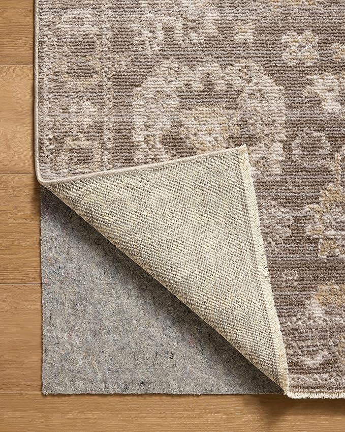 Loloi Magnolia Home by Joanna Gaines Pace Collection PAC-03 Taupe/Wheat 5'-3" x 5'-3" Round Area Rug