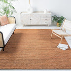 SAFAVIEH Natural Fiber Collection Area Rug - 9' x 12', Gold, Handmade Jute, Braided Woven Design, Ideal for Living Room, Bedroom (NF212E)