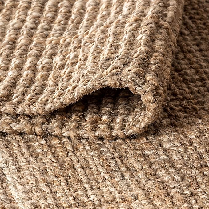 JONATHAN Y Pata Hand Woven Chunky Jute Natural Runner Rug, 2x16, Bohemian, Rustic, Cottage, Easy-Cleaning for Living Room, Bedroom, Kitchen, Non-Shedding (NRF102A-216)
