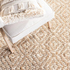 SAFAVIEH Natural Fiber Collection Runner Rug - 2'3" x 8', Ivory & Natural, Handmade Boho Diamond Tassel Jute, Ideal for High Traffic Areas in Living Room, Bedroom (NF266A)