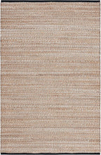 SAFAVIEH Natural Fiber Collection Accent Rug - 4' x 6', Natural & Black, Handmade Farmhouse Boho Coastal Rustic Jute, Ideal for High Traffic Areas in Entryway, Living Room, Bedroom (NF832A)