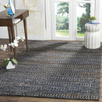 SAFAVIEH Area Rug 3x5 - Natural Fiber Collection - Grey, Handmade Jute, Braided Woven Design, Ideal for Entryway, Living Room, Bedroom (NF212G)