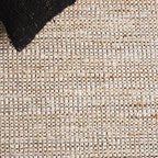 SAFAVIEH Cape Cod Collection Accent Rug - 4' x 6', Ivory & Beige, Handmade Denim & Jute, Ideal for The Living Room, Dining, Bedroom (CAP153A)