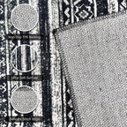 RUGSURE Washable Area Rugs 9' x 12' - 1/6 Thick - Moroccan-Inspired -Stain & Water Resistant Non-Slip - Resistant Rug for Living Room, Bedroom, Nursery, Pet & Child Friendly (Black)
