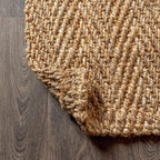 JONATHAN Y Espina Hand Woven Herringbone Chunky Jute Natural Runner Rug, 2x8, Bohemian, Cottage, Easy-Cleaning for Living Room, Bedroom, Kitchen, Pet Friendly, Non-Shedding (NFR101A-28)