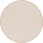 SAFAVIEH Area Rug 6' Round - Natural Fiber Collection - Marble & Linen Color, Sisal, Woven Design with Border (NF143B)