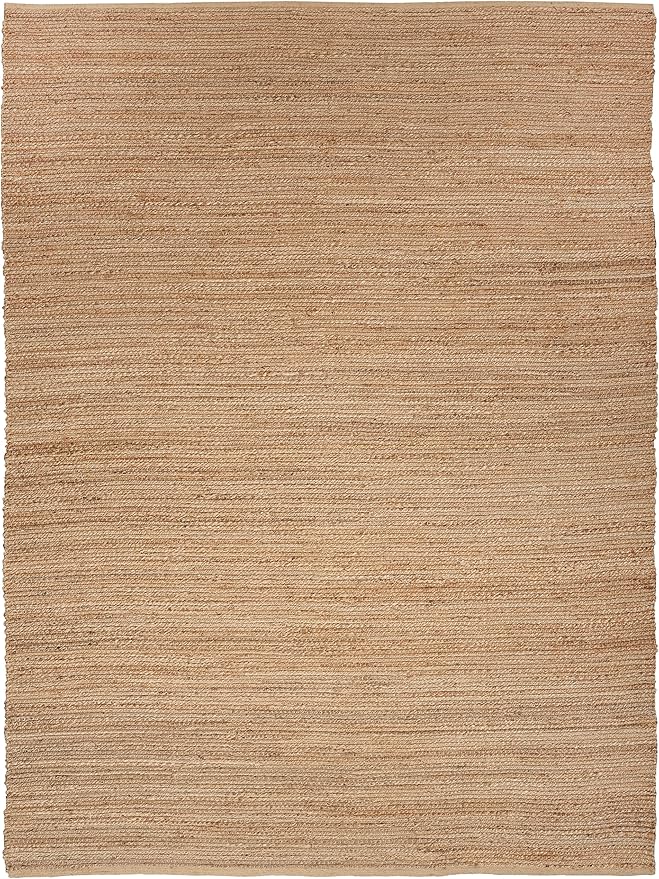 Nourison Home Natural Jute Natural 9' x 12' Area Rug - Easy Clean, Non Shedding, Bed Room, Living Room, Dining Room, Kitchen (9' x 12')
