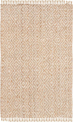 SAFAVIEH Area Rug 8x10 - Natural Fiber Collection - Large - Ivory & Natural, Handmade Jute, Boho Style, Diamond Pattern, Ideal for Living Room, Bedroom, Dining Space (NF266A)